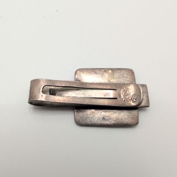 Hecho En Mexico Eagle 1 Sterling Silver 925 Aztec Mayan Sun Calendar Tie Clip - Picture 4 of 8